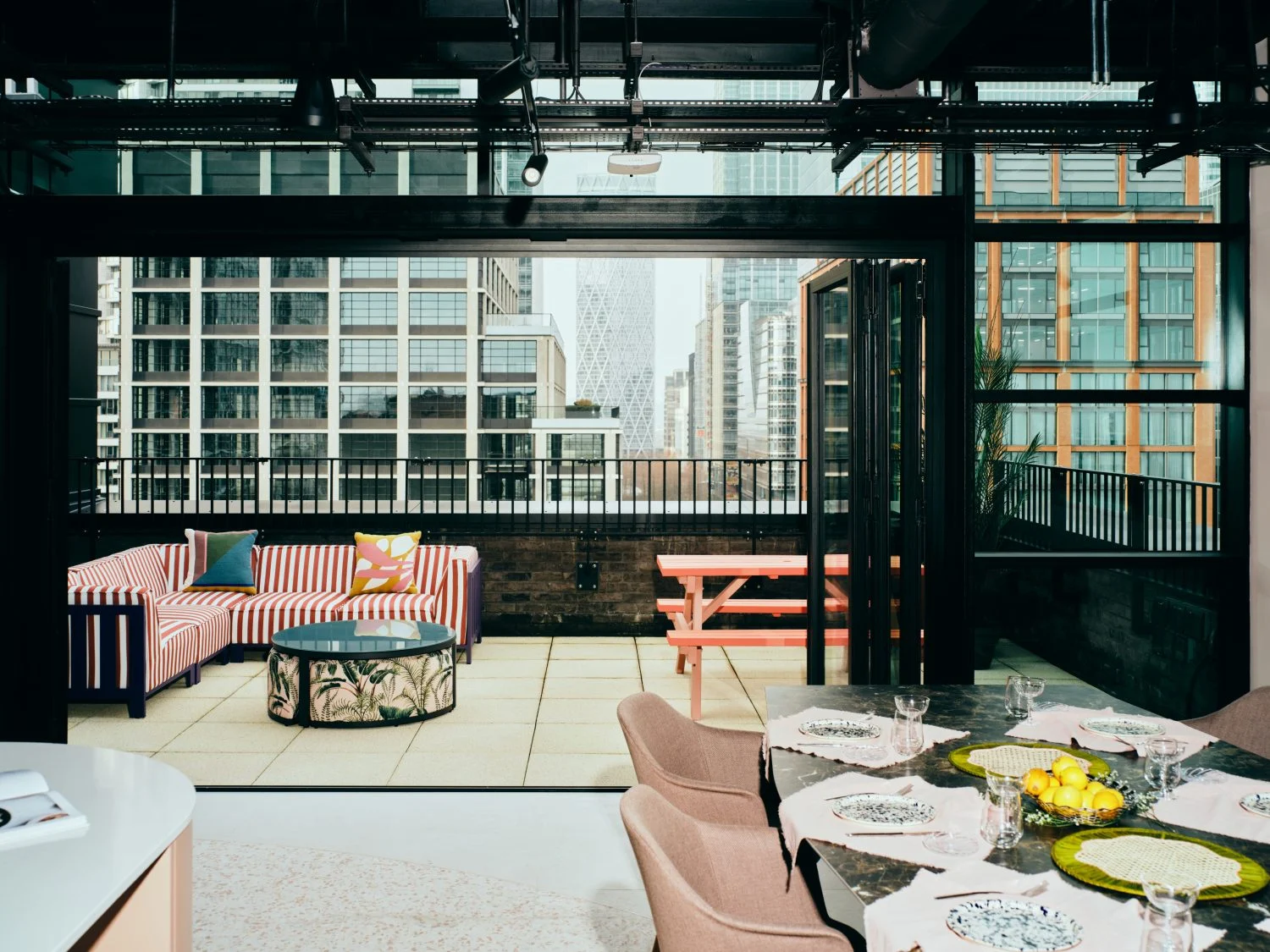roof top in Canary Wharf